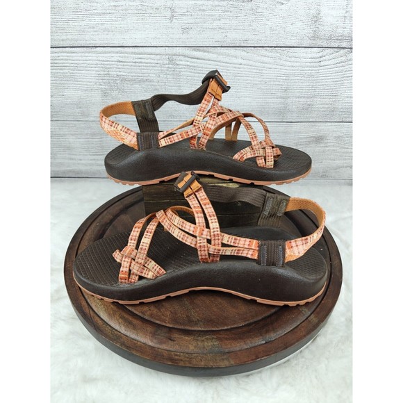 Chaco Z1 Sport Classic Sandals Single Strap Orange/Brown Women's Size 8 - Picture 6 of 9